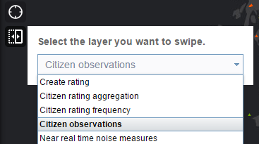 Select a layer to swipe from the drop-down list